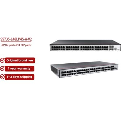 Hot Sale Gigabit Network Switch 48*10/100/1000BASE-T Ports,4*1GE SFP S5735-L48LP4S-A-V2