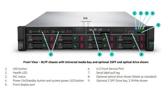Scalable 8SFF HPE Proliant DL380 GEN10 2U Rack Server Oem