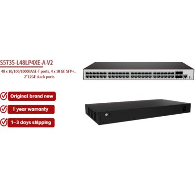 HW S5735-L48LP4XE-A-V2 48-Port 10/100/1000BASE-T Ethernet Switch with VLAN Support in Stock