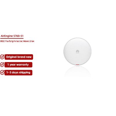 Huawei AirEngine5760-51 Wi-Fi 6 Indoor Wireless Access Point with 5G Technology and 1 x 5 GE and 1 x GE Electrical Ports