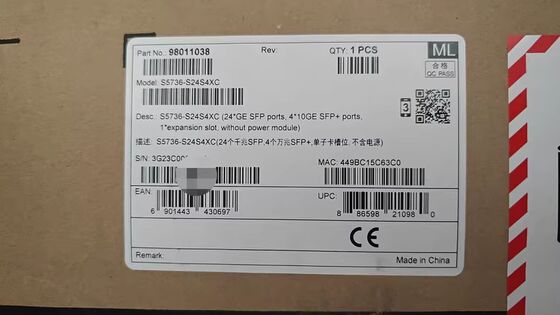 Huawei S5736-S24S4XC Network Switch with 24xGigabit SFP and 4x10GE SFP+ Ports - New Factory Sealed
