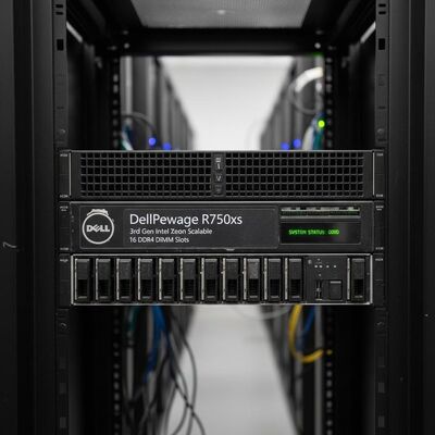 Used Dell PowerEdge R750xs Server with 3rd Gen Intel Xeon Scalable Processor, 16 DDR4 DIMM Slots in 2U Rack