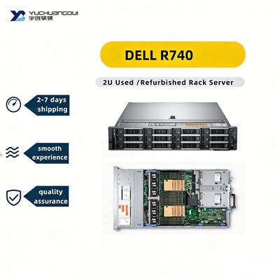 Used PowerEdge R740 Server with Intel Xeon Scalable Processor and 24 DDR4 DIMM Slots in Good Condition