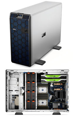 SSD'ler PCIe Gen4 Dell Server Power Edge T550 5U Tower Ölçeklenebilir